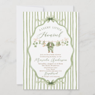 Elegante Waterverf kleine shamrocks Patrics Baby Kaart