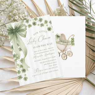 Elegante waterverf kleine shamrocks Patrics Baby Kaart