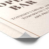 Elegante waterverf Koperbloemensalie open bar Poster (Hoek)