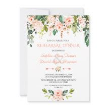 Elegante Waterverf Koraal Bloemen Oefen Diner