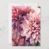 Elegante Waterverf koraal en roze dahlia bruiloft Save The Date (Achterkant)