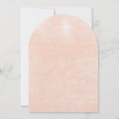 Elegante Waterverf Koraal Roze Rose Bloemen Huweli Kaart (Achterkant)