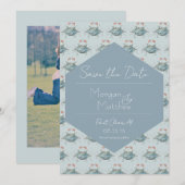 Elegante Waterverf krab bruiloft Kaart (Voorkant / Achterkant)