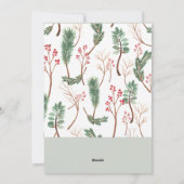 Elegante Waterverf krans niet-foto kerst Feestdagenkaart (Achterkant)