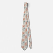 Elegante waterverf kust koraal & oceaan golven stropdas (Voorkant)