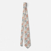 Elegante waterverf kust koraal & oceaan golven stropdas (Achterkant)