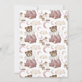 Elegante Waterverf Kwekerij  Roze Jurk Gir Kaart (Achterkant)