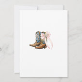 Elegante Waterverf laarzen of bogen Baby shower Kaart (Achterkant)