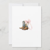 Elegante Waterverf laarzen of bogen Baby shower Kaart (Achterkant)