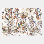 Elegante Waterverf laat bessen bloemig achter Inpakpapier Vel (Voorkant)