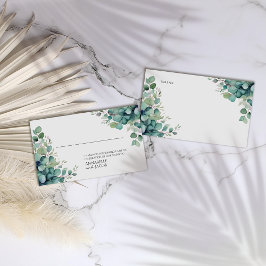 Elegante Waterverf laat plaats kaart Plaatskaartje