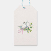 Elegante Waterverf Landhuis Rococo Bruiloft Cadeaulabel (Achterkant)