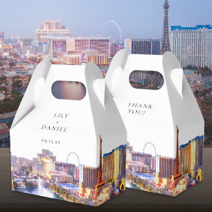 Elegante Waterverf Las Vegas Huwelijk Bedankdoosjes