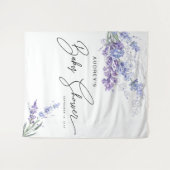 Elegante waterverf lavendel bloemetjes baby shower wandkleed (Voorkant (horizontaal))
