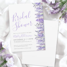 Elegante waterverf lavendel bloemisterij bruidsdou