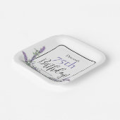 Elegante waterverf lavendel botanische verjaardag papieren bordje (Gebogen)