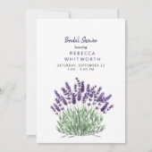Elegante waterverf lavendel bruiloft feest kaart (Voorkant)