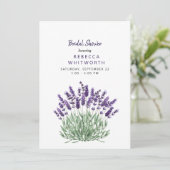 Elegante waterverf lavendel bruiloft feest kaart (Staand voorkant)