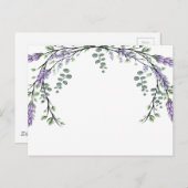 Elegante waterverf lavendel en eucalyptus briefkaart (Voorkant / Achterkant)