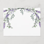 Elegante waterverf lavendel en eucalyptus briefkaart (Voorkant)