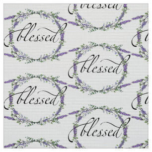 Elegante waterverf lavendel en eucalyptus gezegend stof