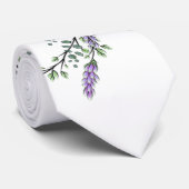 Elegante waterverf Lavendel Eucalyptus botanisch Stropdas (Opgerold)