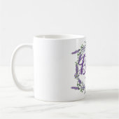 Elegante waterverf Lavendel Eucalyptus Bruid Koffiemok (Links)