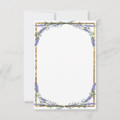 Elegante waterverf lavendel eucalyptus bruiloft kaart (Achterkant)