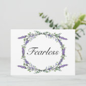 Elegante waterverf Lavendel Eucalyptus Fearless Kaart (Staand voorkant)
