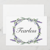 Elegante waterverf Lavendel Eucalyptus Fearless Kaart (Voorkant / Achterkant)