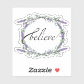 Elegante waterverf Lavendel Eucalyptus Geloof Sticker (Vel)