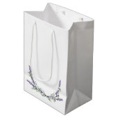 Elegante waterverf Lavendel Eucalyptus Medium Cadeauzakje (Voorkant Gekanteld)