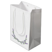 Elegante waterverf Lavendel Eucalyptus Medium Cadeauzakje (Achterkant Gekanteld)