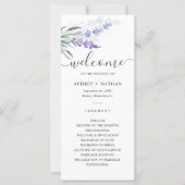 Elegante Waterverf Lavendel Flower Wedding Program (Voorkant)
