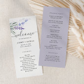Elegante Waterverf Lavendel Flower Wedding Program