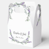 Elegante waterverf lavendel groen botanisch bedankdoosjes (Geopend)