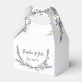 Elegante waterverf lavendel groen botanisch bedankdoosjes (Voorkant Zijde)