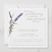 Elegante Waterverf Lavendel Viering van het Leven Kaart (Achterkant)
