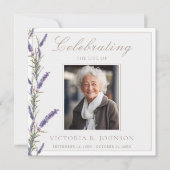 Elegante Waterverf Lavendel Viering van het Leven Kaart (Voorkant)