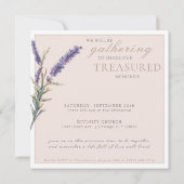 Elegante Waterverf Lavendel Viering van het Leven Kaart (Achterkant)