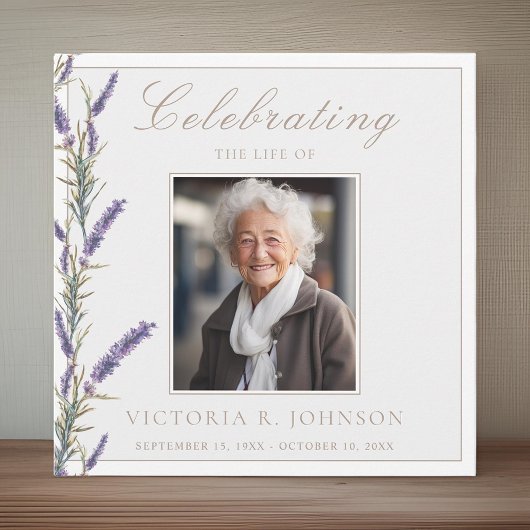 Elegante Waterverf Lavendel Viering van het Leven Kaart