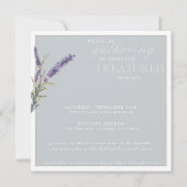 Elegante Waterverf Lavendel Viering van het Leven Kaart (Achterkant)