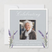 Elegante Waterverf Lavendel Viering van het Leven Kaart (Voorkant)