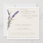 Elegante Waterverf Lavendel Viering van het Leven Kaart (Achterkant)