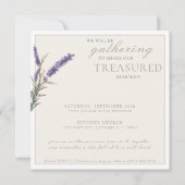 Elegante Waterverf Lavendel Viering van het Leven Kaart (Achterkant)