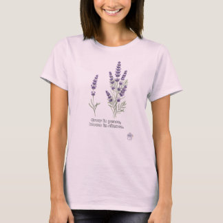 Elegante waterverf lavendel, vreedzaam motiverend t-shirt