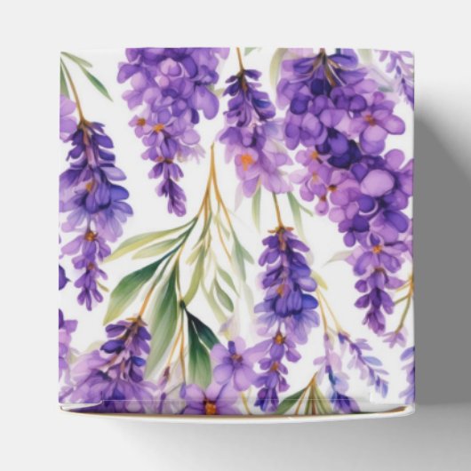 Elegante Waterverf lavendelbloemen gunstboxen Bedankdoosjes (Bovenkant)