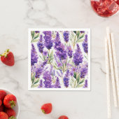 Elegante Waterverf lavendelbloemen Servet (Insitu)