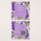 Elegante Waterverf lavendelbloemen Visitekaartje (Voorkant /achterkant)