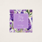 Elegante Waterverf lavendelbloemen Visitekaartje (Voorkant)